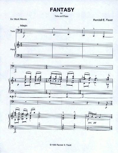 Fantasy for Tuba and Piano (1985)
