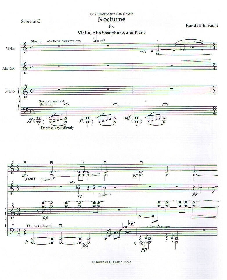 Nocturne for Alto Saxophone, Violin, and Piano (1992)