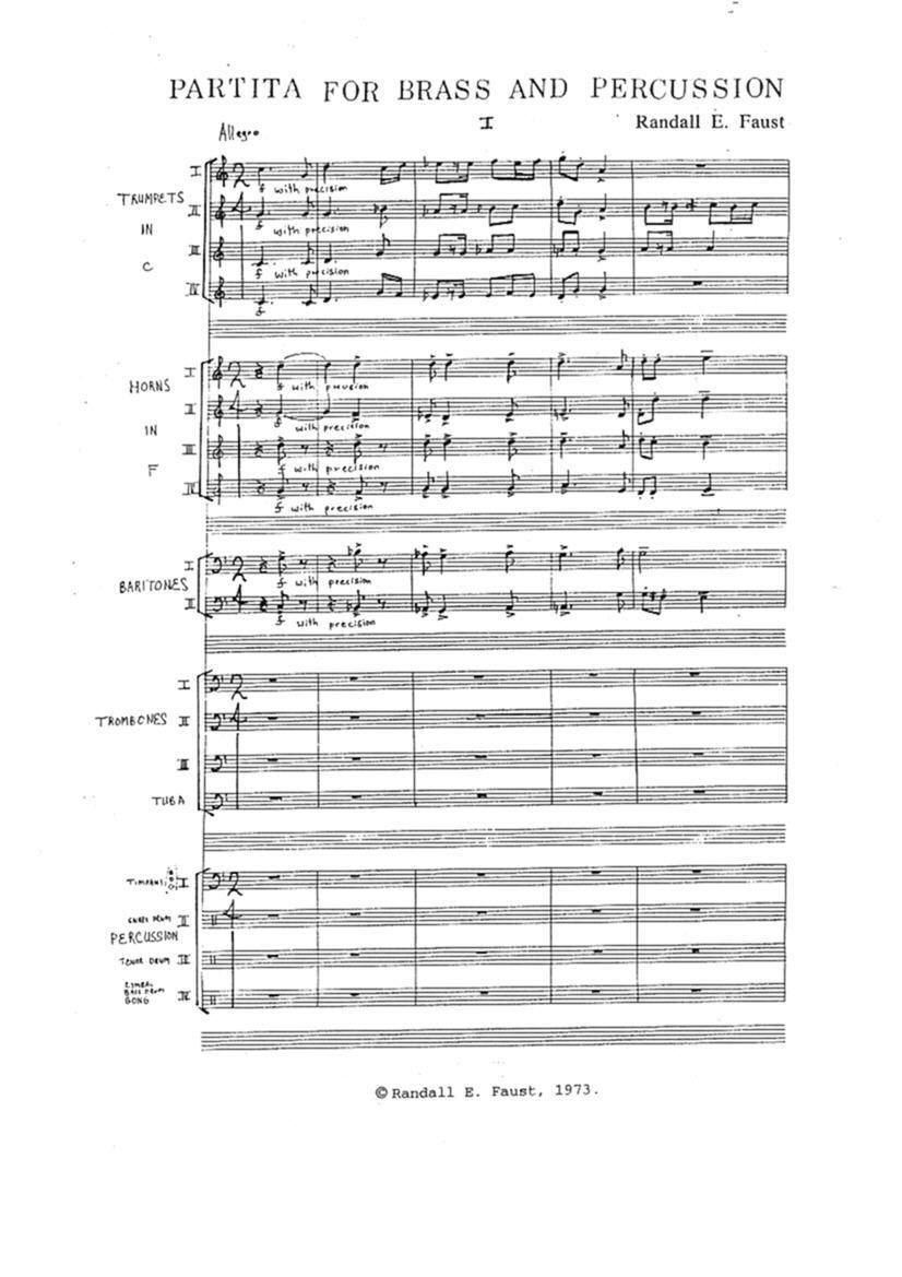 Partita for Brass and Percussion (1973)