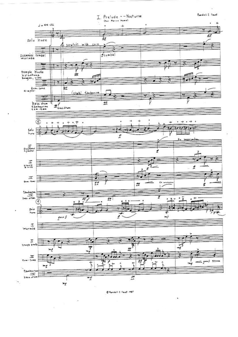 Prelude and Nocturne from the Concerto for Horn and Wind Ensemble (2006)