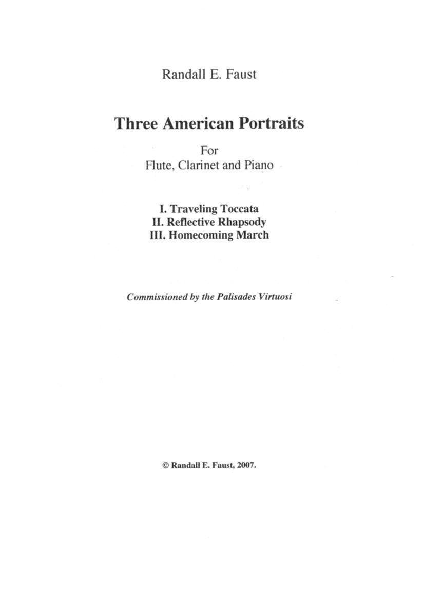 Three American Portraits for Flute, Clarinet and Piano