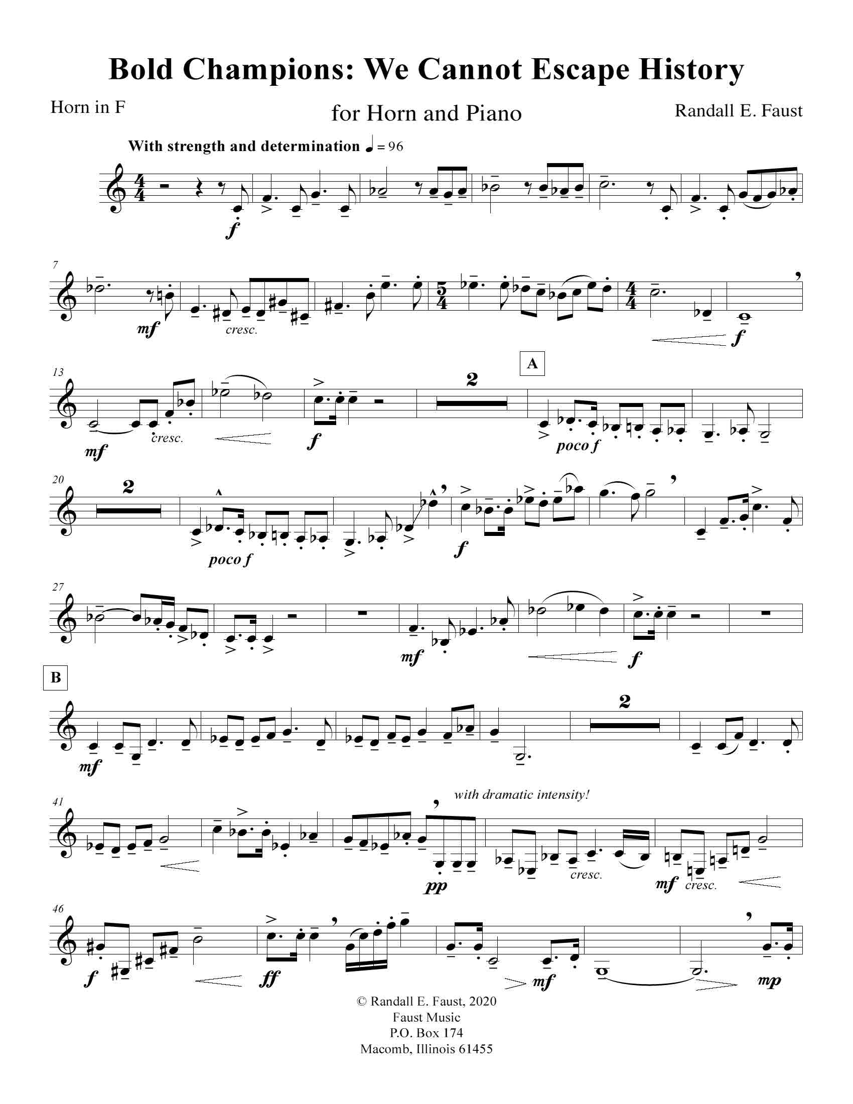  Songs of Liberty for Horn and Piano (2020)