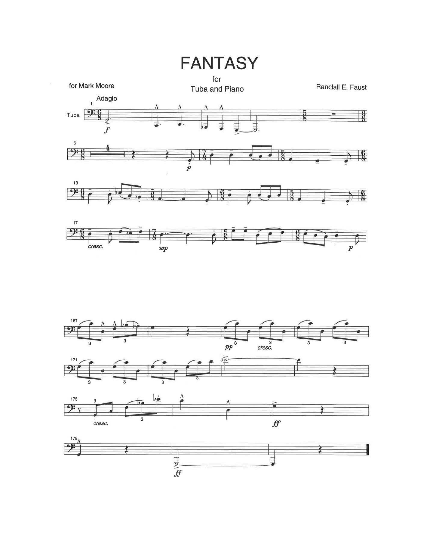 Fantasy for Tuba and Piano (1985)