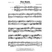 Five Duets for Trumpet and Horn by William Presser