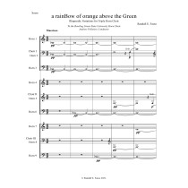 a rainBow of orange above the Green-Rhapsodic Variations for Triple Horn Choir (2021)