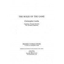 The Rules of the Game by Christopher Leuba