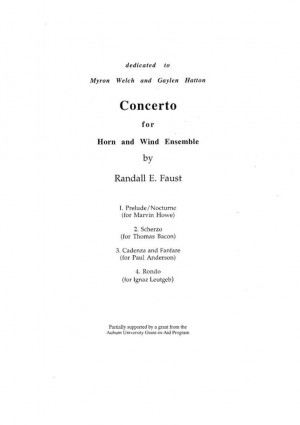 Concerto for Horn and Wind Ensemble (1987)