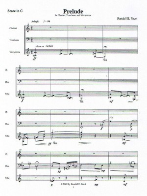 Prelude, Scherzo, Elegy and Finale for Clarinet, Trombone, and Mallet Percussion