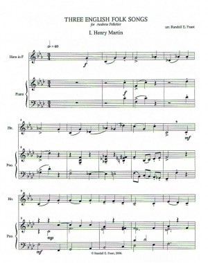 Three English Folk Songs for Horn and Piano (2006)