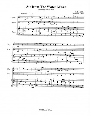 Air from The Water Music Suite for Trumpet, Horn, and Organ