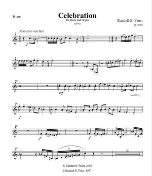 Celebration for Horn and Organ (1974)