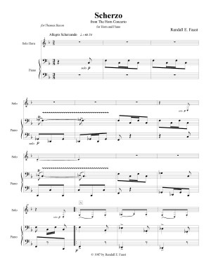 Scherzo from the Horn Concerto for Horn and Piano (1987/2006) 