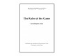 The Rules of the Game by Christopher Leuba